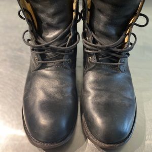 FRYE Leather Ankle Boots with laces.